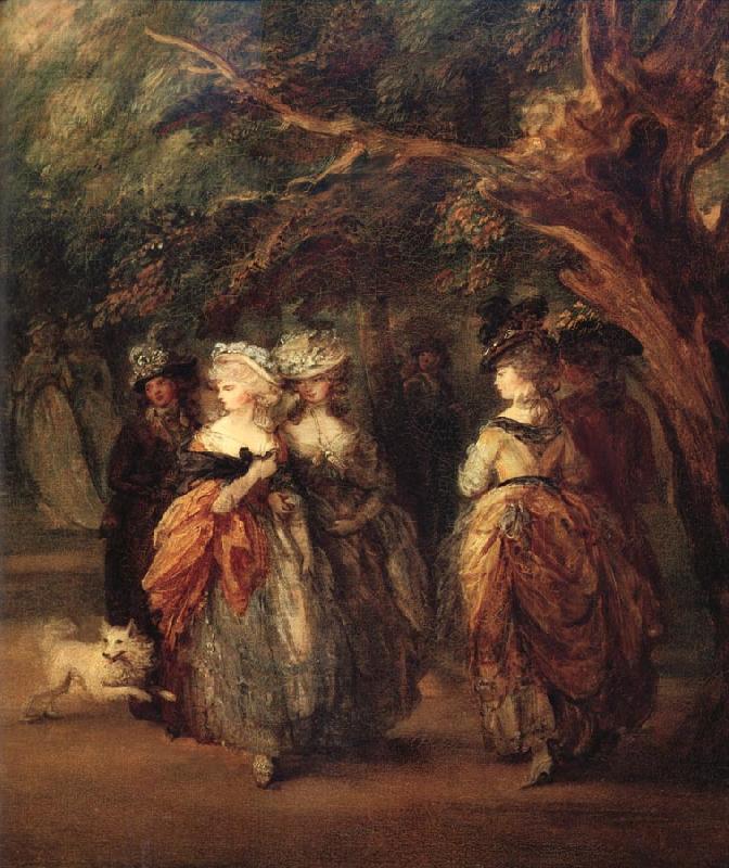 Thomas Gainsborough Details of The mall in St.James's Park oil painting image